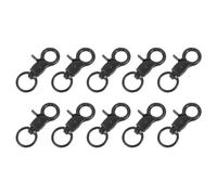 sourcing map 10Pcs Trigger Snap Hooks, 44mm Small Swivel Lanyards Lobster Claw Clasps, DIY Connector Accessories for Bag Lanyard, Keychains, Crafting, Black