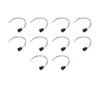 sourcing map 10pcs Type-C Female Chassis 2 Pin Wire, 5V 3A Round Threaded USB-C Female Socket to PH2.0 Waterproof Terminal Extension Cable with Cover for PC, LED Lamps, Laptop 6"