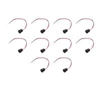 sourcing map 10pcs Type-C Female Chassis 2 Pin Wire, 5V 3A Round Threaded USB-C Female Socket to PH2.0 Waterproof Terminal Extension Cable for PC, LED Lamps, Laptop 6"