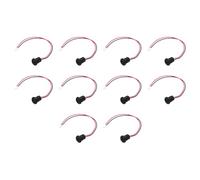 sourcing map 10pcs Type-C Female Chassis 2 Pin Wire, 5V 3A Round USB-C Female Socket to PH2.0 Waterproof Terminal Extension Cable for PC, LED Lamps, Laptop 6"