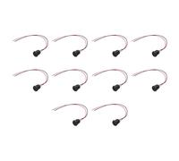 sourcing map 10pcs Type-C Female Chassis 2 Pin Wire, 5V 3A Round USB-C Female Socket to Pigtail Waterproof Terminal Extension Cable for PC, LED Lamps, Laptop 6"