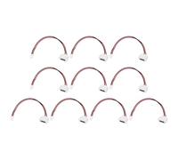 sourcing map 10Pcs Type-C Female Chassis 2 Pin Wire, 5V 3A Square USB C Female Socket to PH2.0 Waterproof Terminal Extension Cable for PC LED Lamps Electric Charging Port Power, White