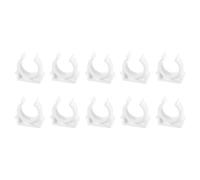 Sourcing Map 10Pcs U-Shaped White PPR Pipe Clamps, Fit for 32mm/1.26" OD Water Pipes and Tubing Hoses Support