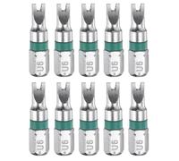 sourcing map 10pcs U Type Screwdriver Bit U6 1/4" Hex Shank 25mm/1" Length Magnetic U Shape Hex Bits S2 Steel Electric Screw Driver Bit