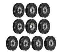 sourcing map 10pcs U608ZZ Nylon Pulley U-Groove Ball Bearing 8x40x10mm U Groove Roller Wheel (GCr15) Chrome Steel Bearings, ABEC3