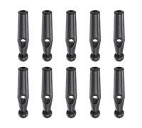 sourcing map 10pcs Umbrella Tail Head Beads 2mm Hole Dia 22mm Length PP Plastic Umbrella Components for Folding Umbrella Cover Parts, Black