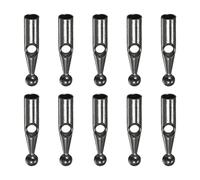 sourcing map 10pcs Umbrella Tail Head Beads 3mm Hole Dia 19mm Length Metal Umbrella Components for Straight Umbrella Cover Parts, Grey Black