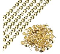 sourcing map 10Pcs Upholstery Tacks Strips, 1Meter Glossy Decorative Nail Trims for Sofa Headboard Chair Furniture with Upholstery Nails (11mm Gold)