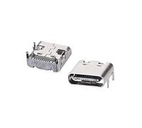 sourcing map 10PCS USB 3.1 Type C Female Socket Connector Jack Port, 16-Pin DIP 180 Degree, Replacement Adapter