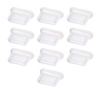 sourcing map 10pcs USB Type C Female Silicone Protectors Cap Port Cover Anti Dust White