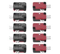 sourcing map 10Pcs V-15-1C25 1NO + 1NC Micro Limit Switch 15A 125/250VAC Waterproof Miniature Micro Switches for Precision Components