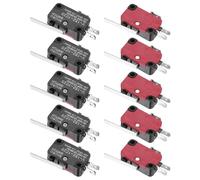 sourcing map 10Pcs V-152-1C25 1NO + 1NC Micro Limit Switch 15A 125/250VAC Waterproof Miniature Micro Switches for Precision Components
