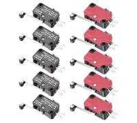 sourcing map 10Pcs V-156-1C25 1NO + 1NC Micro Limit Switch 15A 125/250VAC Waterproof Miniature Micro Switches for Precision Components