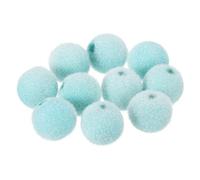 sourcing map 10Pcs Velvet Beads, 16mm Velvet Christmas Beads Plush Beads for Keychain Pen Tiered Craft DIY Making (Green)