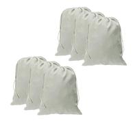 sourcing map 10pcs Velvet Gift Bags 7.9" x 9.8" Drawstring Jewelry Pouches Reusable Gift Packaging Storage Bags with Drawstring for Jewelry Bracelet Headphone Bead Gift Candy, Silver Gray