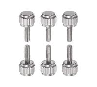 sourcing map 10pcs Vernier Calipers Locking Screws M2.5x8mm Round Flat Head Knurled Thumb Knob Bolts