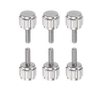 sourcing map 10pcs Vernier Calipers Locking Screws M2x6mm Round Flat Head Knurled Thumb Knob Bolts