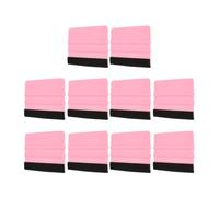 sourcing map 10pcs Vinyl Squeegee, Felt Edge Vinyl Wrap Decal Squeegee Tool, 4-Inch Car Vinyl Film Scraper Plastic Squeegee for Car Wrap, Sign Making, Window, Pink, Rectangle