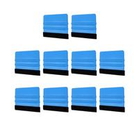 sourcing map 10pcs Vinyl Squeegee, Felt Edge Vinyl Wrap Decal Squeegee Tool, 4-Inch Car Vinyl Film Scraper Plastic Squeegee for Car Wrap, Sign Making, Window, Blue, Rectangle