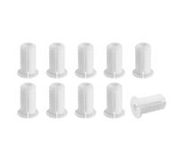 sourcing map 10Pcs Wall Grommets 3/4 Inch 19mm Silicone Anti-Slip Wall Pass Through Cable Bushing Feed Through Grommets Ethernet Cable Routing Kit, White