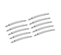 sourcing map 10pcs Watch Band Pins 26mm Curved Spring Bar Pin 1.8mm Dia Stainless Steel Double Flanged End Link Repair Kit for Watch Band Bracelet