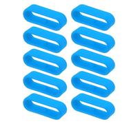 sourcing map 10Pcs Watch Band Strap Loops Silicone Replacement Fastener Rings Silicone Watch Holder Keeper for 22mm Width Watch Band, Blue