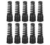 sourcing map 10Pcs Waterproof Cable Gland, PG11 Nylon Spiral Strain Pigtail Cord Joint with Gasket for 5-10mm Wire Thread Cable Fixing and Appliances, Black