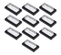 sourcing map 10pcs Waterproof Case Switch Covers Caps Protector Clear Black Rectangle Splash for Boat Rocker Switch