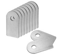 sourcing map 10Pcs Weld on Tabs, 1-15/16" H x 1-3/32" W Flat Tab Brackets with 5/16" Hole, Universal Shock Mount Gusset Welding Accessories for Damping Frame Light Bar Reinforcing Structure