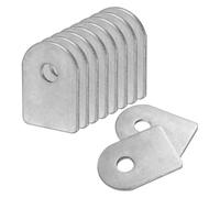 sourcing map 10Pcs Weld on Tabs, 1-9/16" H x 1-3/32" W Flat Tab Brackets with 5/16" Hole, Universal Shock Mount Gusset Welding Accessories for Damping Frame Light Bar Reinforcing Structure