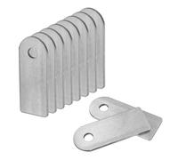 sourcing map 10Pcs Weld on Tabs, 2-3/4" H x 1-3/32" W Flat Tab Brackets with 5/16" Hole, Universal Shock Mount Gusset Welding Accessories for Damping Frame Light Bar Reinforcing Structure