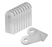 sourcing map 10Pcs Weld on Tabs, 2-3/8" H x 1-3/32" W Flat Tab Brackets with 5/16" Hole, Universal Shock Mount Gusset Welding Accessories for Damping Frame Light Bar Reinforcing Structure