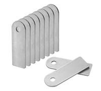 sourcing map 10Pcs Weld on Tabs, 3-1/8" H x 1-3/32" W Flat Tab Brackets with 5/16" Hole, Universal Shock Mount Gusset Welding Accessories for Damping Frame Light Bar Reinforcing Structure