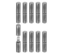 sourcing map 10Pcs Weldable Barrel Hinges, 2-3/8" x 1/2" Carbon Steel Heavy Duty Detachable Weld on Door Hinges for Metal Gate Swing Door Trailer Ramp