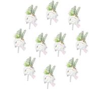 sourcing map 10pcs White Boutonnieres for Men, Artificial Flower Buttonholes Pocket Corsage with Boutonnieres Pins for Wedding Bride Groom Ceremony Anniversary Formal Party, Foam Rose