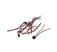 sourcing map 10Pcs Wire Lead Cylindrical Electret Condenser Microphone 6mm x 3.5mm