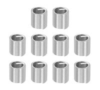 sourcing map 10pcs Wire Thread Repair Inserts M16 x 2 x 2D (32mm) Metric 304H Stainless Steel Helical Coiled Wire Screw Threaded Sleeve Sheath for Automotive Repairs