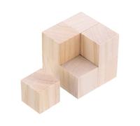 sourcing map 10pcs Wood Blocks, 1-3/8"x1-3/8 x1-3/8 Square Unfinished Wood Cube for DIY, Arts Decoration, Crafts Whittling, Hand Carved