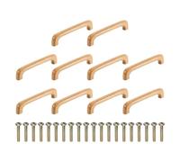 sourcing map 10Pcs Wood Drawer Pulls Handles, 96 mm/3.8" Hole Spacing Bridge Shaped Beech Wood Cabinets Drawer Knobs Pull Handles for Kitchen Cabinets Furniture