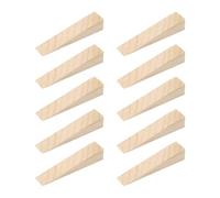 sourcing map 10Pcs Wooden Door Stopper, 1.97" x 0.39" x 0.39" Non-Slip Solid Wood Door Wedges Triangle Wooden Doorstop Blocks for Chair Caning Home Office Floor