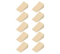 sourcing map 10Pcs Wooden Door Stopper, 1.97" x 1.18" x 0.79" Non-Slip Solid Wood Door Wedges Triangle Wooden Doorstop Blocks for Chair Caning Home Office Floor