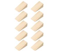 sourcing map 10Pcs Wooden Door Stopper, 2.36" x 1.18" x 0.79" Non-Slip Solid Wood Door Wedges Triangle Wooden Doorstop Block for Chair Caning Home Office Floor