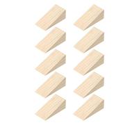 sourcing map 10Pcs Wooden Door Stopper, 3.15" x 1.57" x 1.18" Non-Slip Solid Wood Door Wedges Triangle Wooden Doorstop Blocks for Chair Caning Home Office Floor
