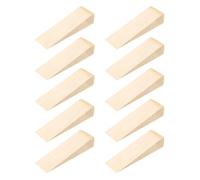sourcing map 10Pcs Wooden Door Stopper, 3.94" x 1.18" x 0.79" Non-Slip Solid Wood Door Wedges Triangle Wooden Doorstop Block for Chair Caning Home Office Floor