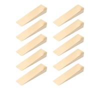sourcing map 10Pcs Wooden Door Stopper, 4.72" x 1.18" x 0.79" Non-Slip Solid Wood Door Wedges Triangle Wooden Doorstop Blocks for Chair Caning Home Office Floor