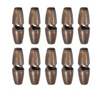 sourcing map 10pcs Wooden Toggle Buttons 30mm / 1.2" Single Hole Wood Olive Horn Sewing Buttons for Coat Sweaters Clothing DIY Craft, Brown