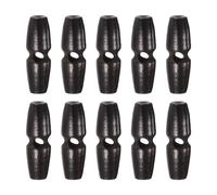 sourcing map 10pcs Wooden Toggle Buttons 30mm / 1.2" Single Hole Wood Olive Horn Sewing Buttons for Coat Sweaters Clothing DIY Craft, Dark Brown