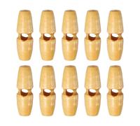sourcing map 10pcs Wooden Toggle Buttons 30mm / 1.2" Single Hole Wood Olive Horn Sewing Buttons for Coat Sweaters Clothing DIY Craft, Beige