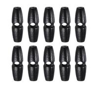 sourcing map 10pcs Wooden Toggle Buttons 35mm / 1.4" Single Hole Wood Olive Horn Sewing Buttons for Coat Sweaters Clothing DIY Craft, Black