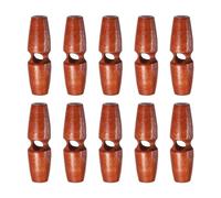 sourcing map 10pcs Wooden Toggle Buttons 40mm / 1.6" Single Hole Wood Olive Horn Sewing Buttons for Coat Sweaters Clothing DIY Craft, Red Coffee